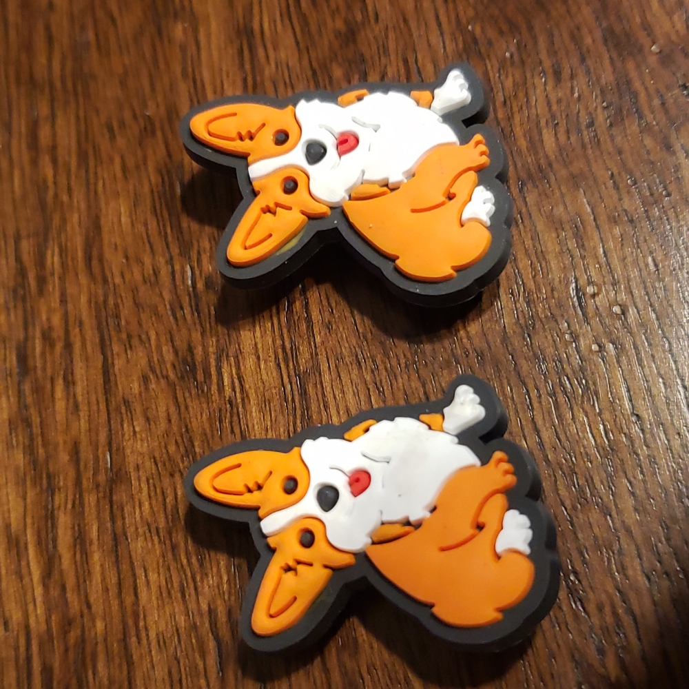 Corgi Croc charms 2 pack cute dog